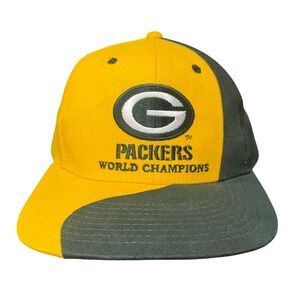 Citgo Green Bay Packers Hat Mens OSFA Green Yellow World Champions Snapback Cap